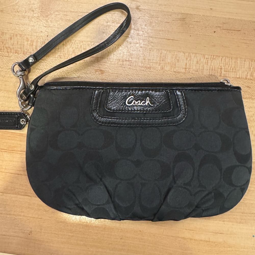 Coach Black Wristlet Bag